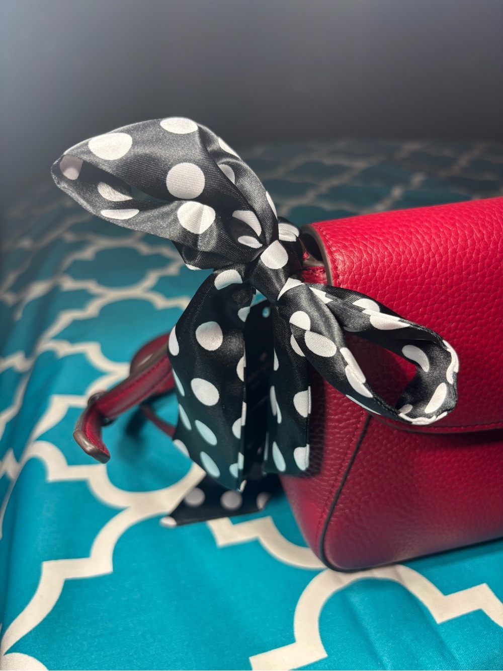 New Black Polka Dot Scarf Purse Bag Twilly 1.5” x 40”